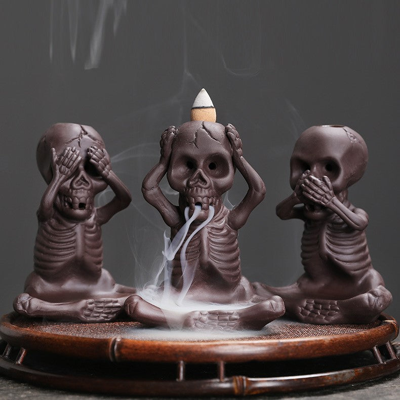 skeleton incense burners